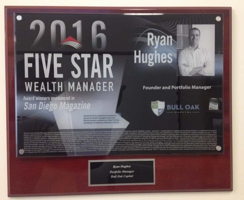 2016 Five Star Wealth Manager Award
