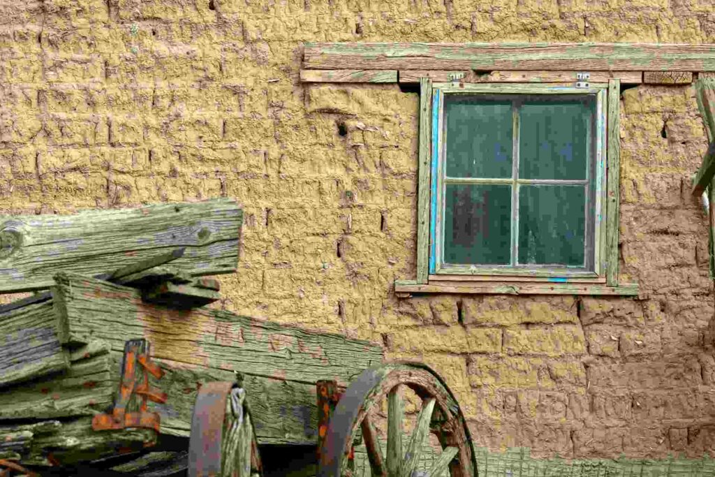 Cart next to gray window