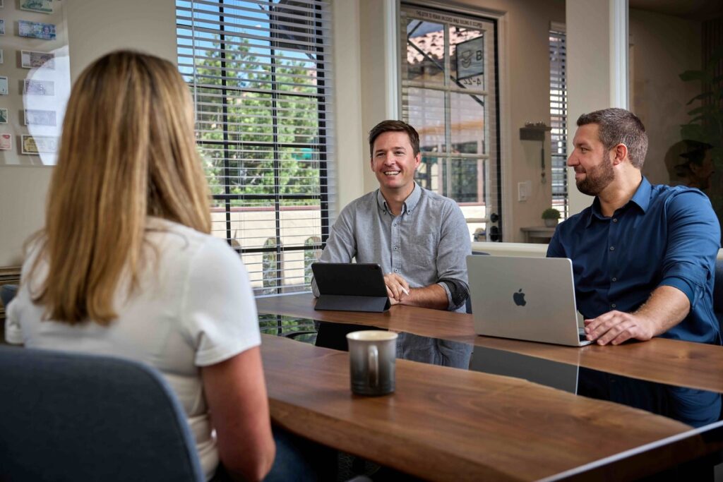 bull oak advisors meeting with a client